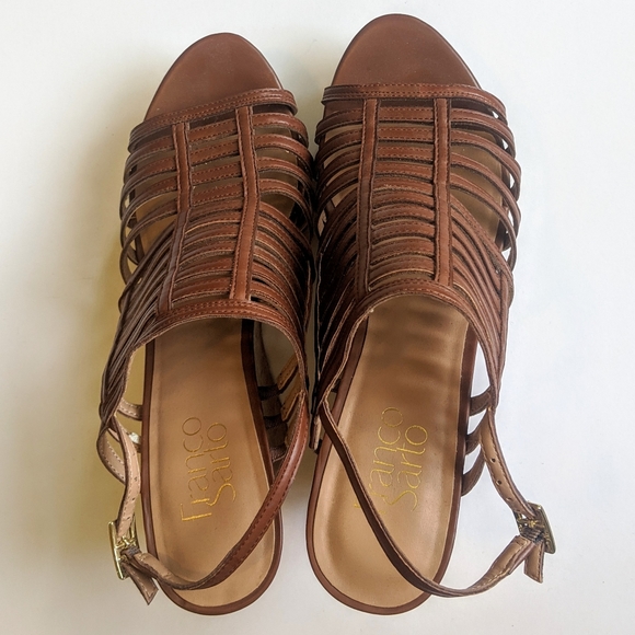 Franco Sarto Cork Wedge Platform Sandals - Picture 2 of 3